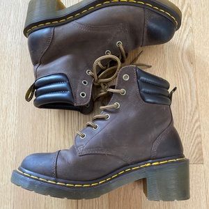 Dr. Martens Alexandra Brown Heeled Boots - Size 8